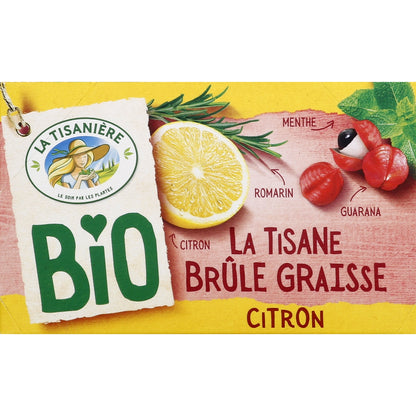 Infusion Citron Brûle Graisse Bio LA TISANIERE