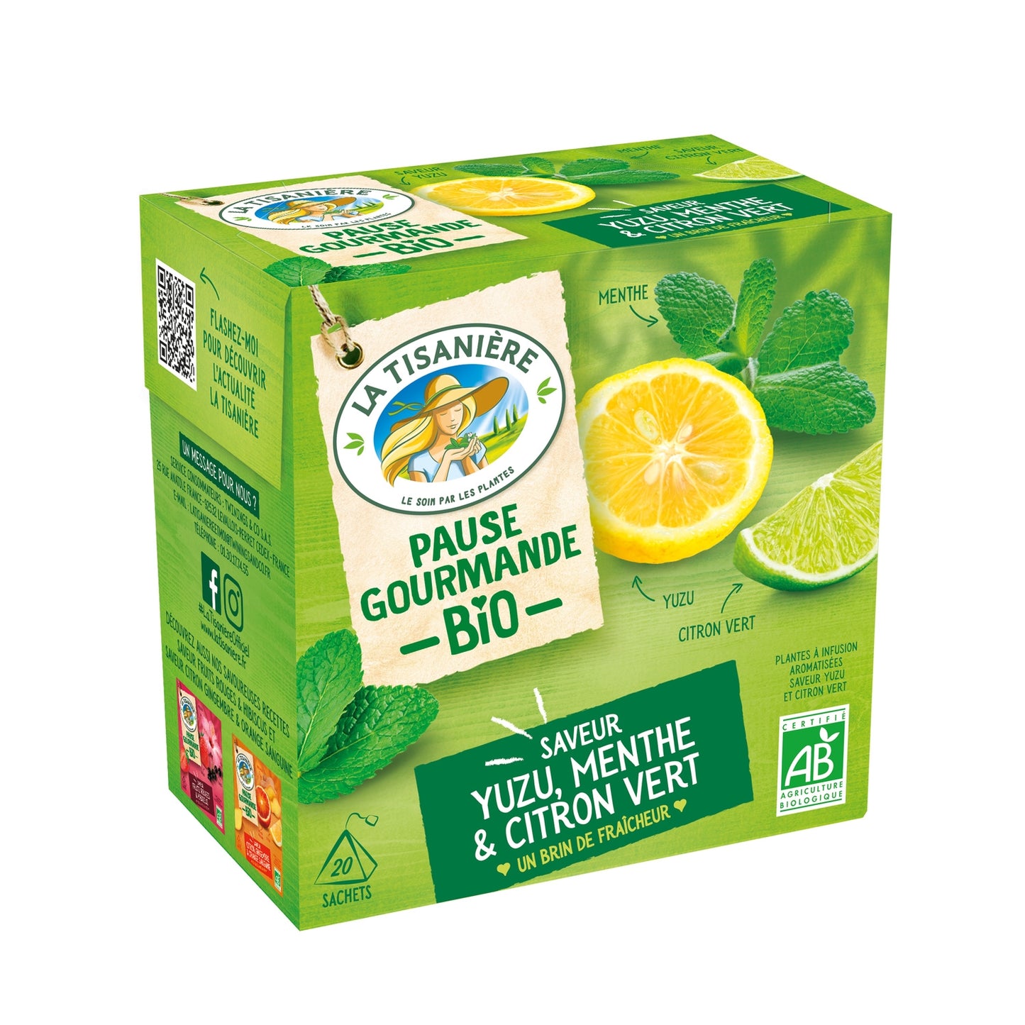 Organic Yuzu Mint Lime Infusion LA TISANIERE