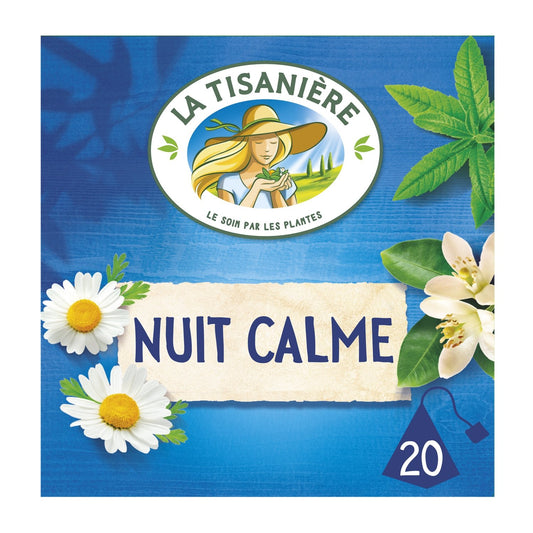 Infusion Camomille Oranger Tilleul LA TISANIERE la boite de 20 sachets