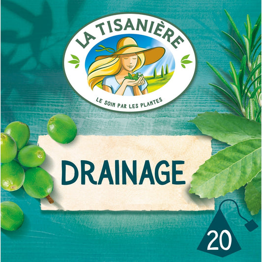 Infusion Drainage LA TISANIERE la boite de 25 sachets