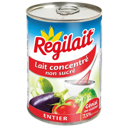 Lait Concentré Non Sucré Entier REGILAIT La boite de 410 g