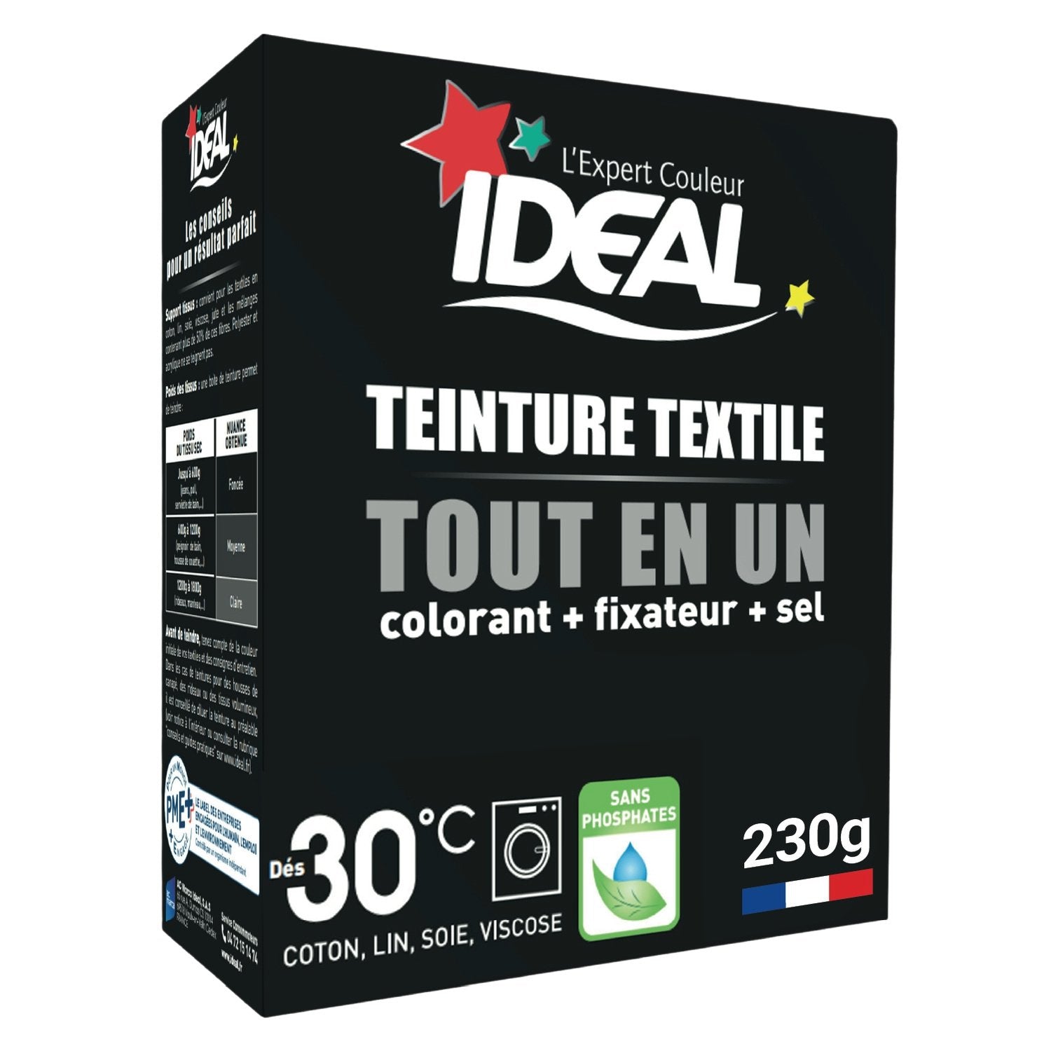 Teinture Textile Noir IDEAL la boite de 230 g