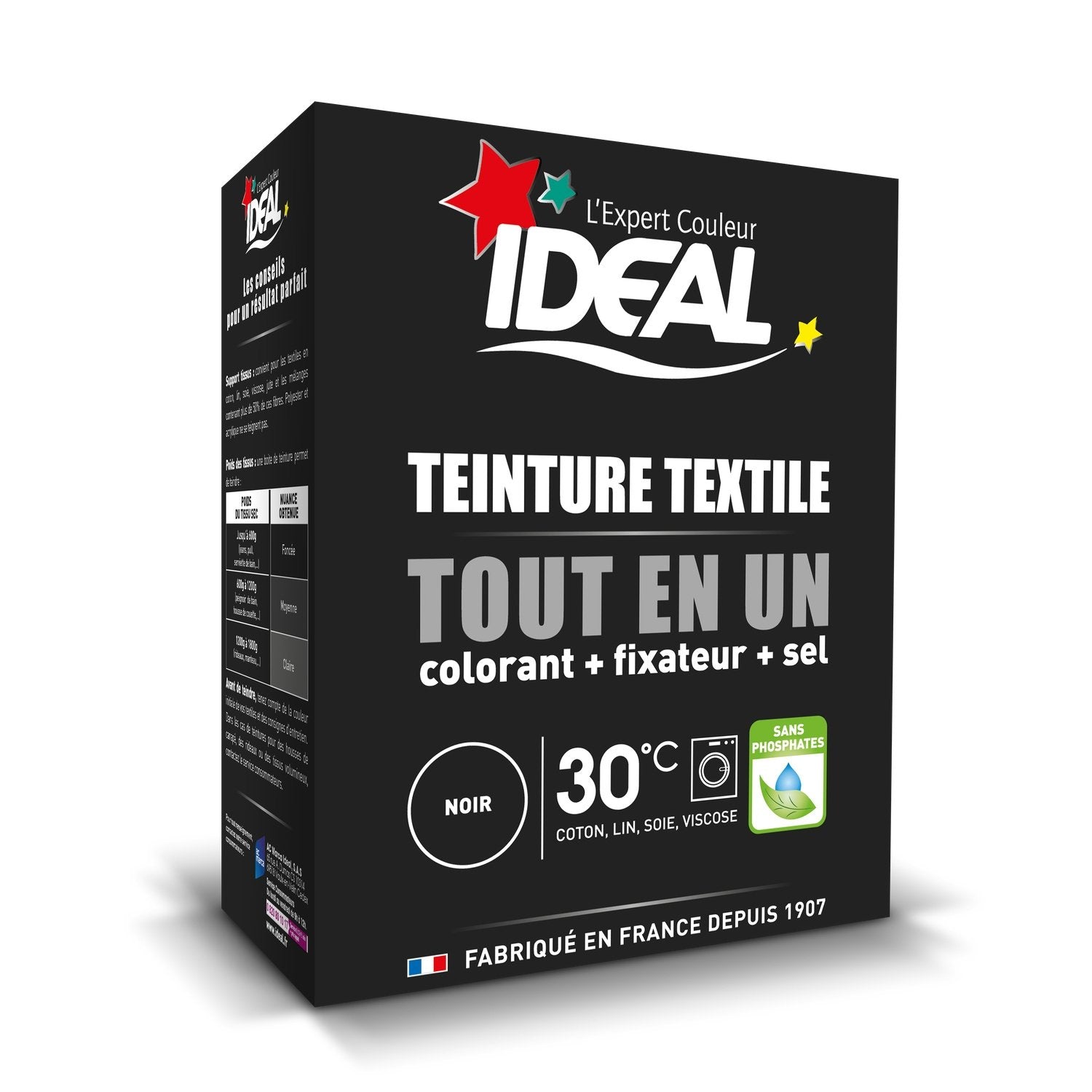 Teinture Textile Noir IDEAL la boite de 350 g