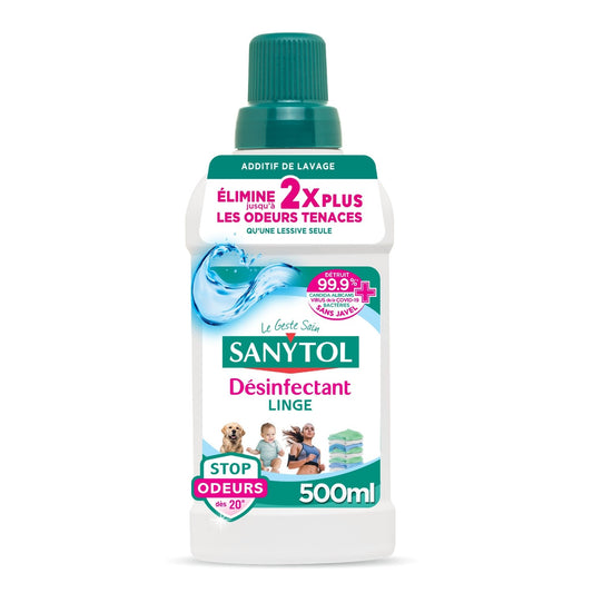 Désinfectant Linge Anti-Odeurs Parfum Fraîcheur Active SANYTOL le bidon de 500mL