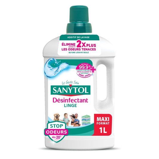 Désinfectant Linge Anti-Odeurs Parfum Fraîcheur Active SANYTOL le bidon de 1L
