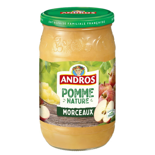 Compote Pommes Morceaux ANDROS le pot de 740 g