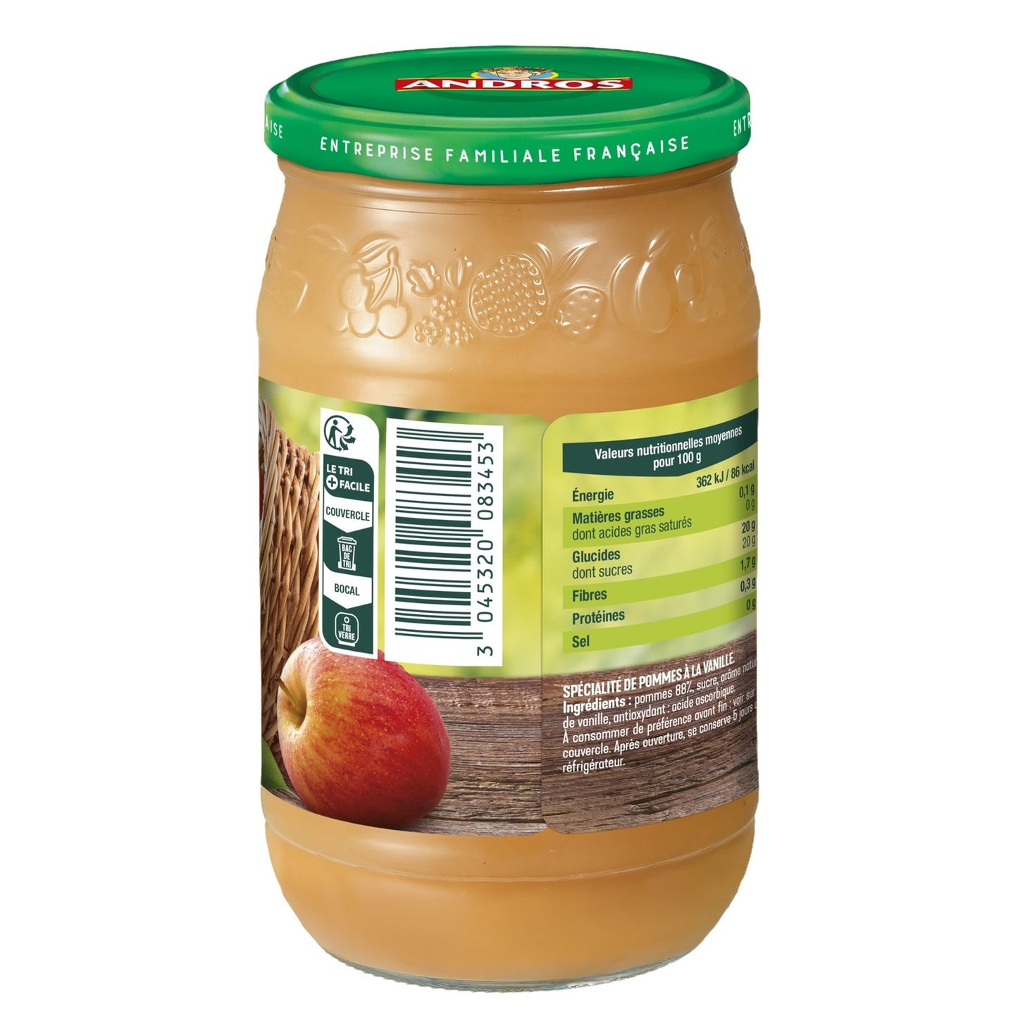 Compote Pomme Vanille ANDROS