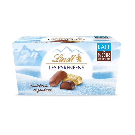 Bouchées de Chocolat Lait et Noir, Pyrénéens LINDT - Gamme de Noël 2025 la boite de 175g