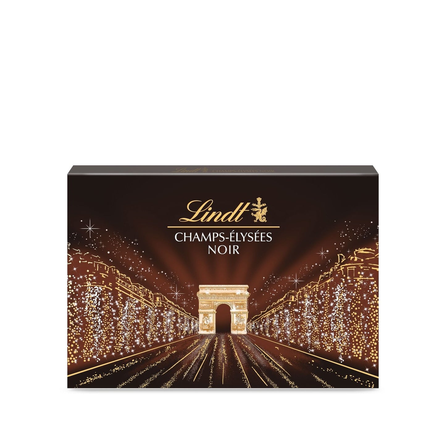Assortiment de Chocolats Noir, Champs-Elysées LINDT - Gamme de Noël 2025 la boite de 470g