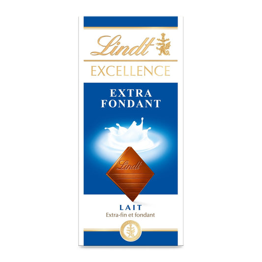 Tablette de Chocolat Lait Excellence LINDT La tablette de 100g