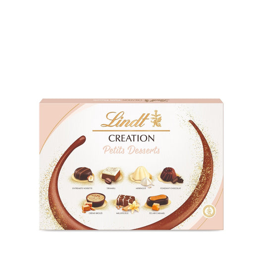 Assortiment de Chocolats Lait, Noir et Blanc, Lindt Création LINDT - Gamme de Noël 2025 la boite de 413g