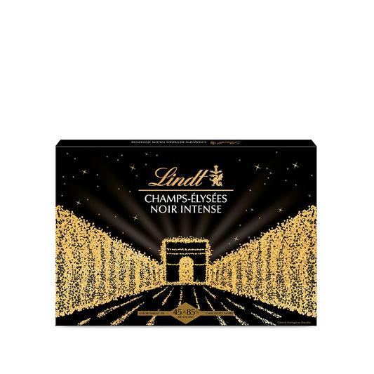 Assortiment de Chocolats Noir Intense, Champs-Elysées LINDT - Gamme de Noël 2025 la boite de 315g