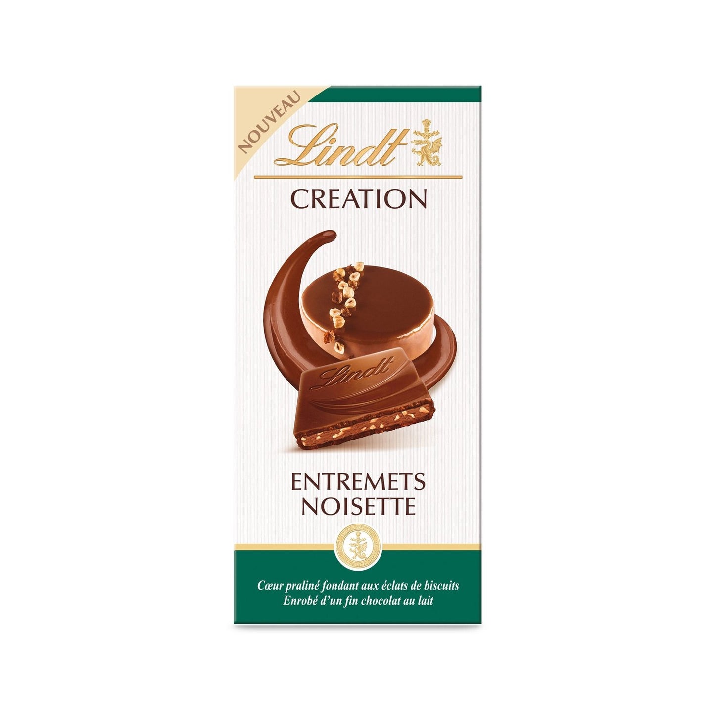 Tablette de Chocolat Création Lait Entremets Noisette LINDT la tablette de 150g