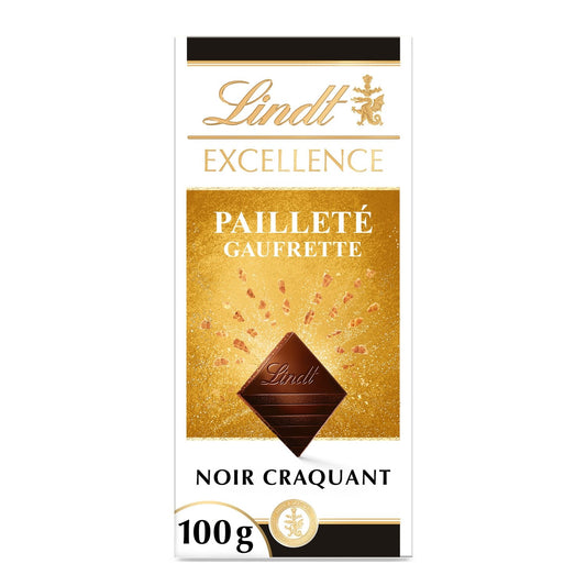 Tablette de Chocolat Noir Excellence Gaufrette LINDT La tablette de 100g