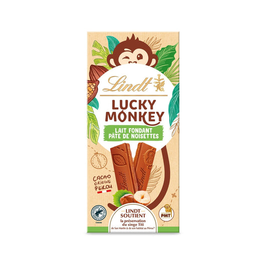 Barres Chocolatées Lait Noisette LINDT la tablette de 100g