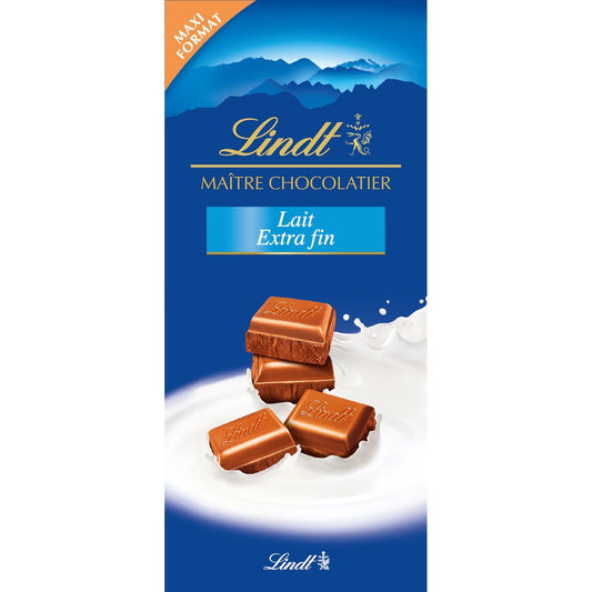 LINDT Maitre Chocolatier Extra Fine Milk Chocolate Bar