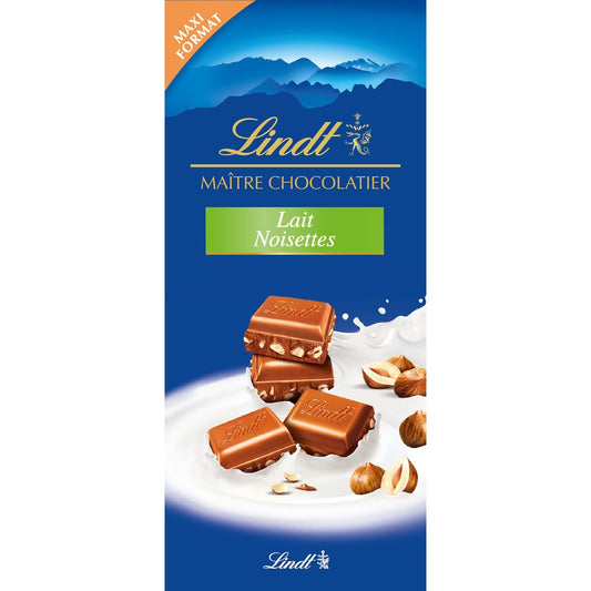 LINDT Hazelnut Milk Chocolate Bar by Maitre Chocolatier