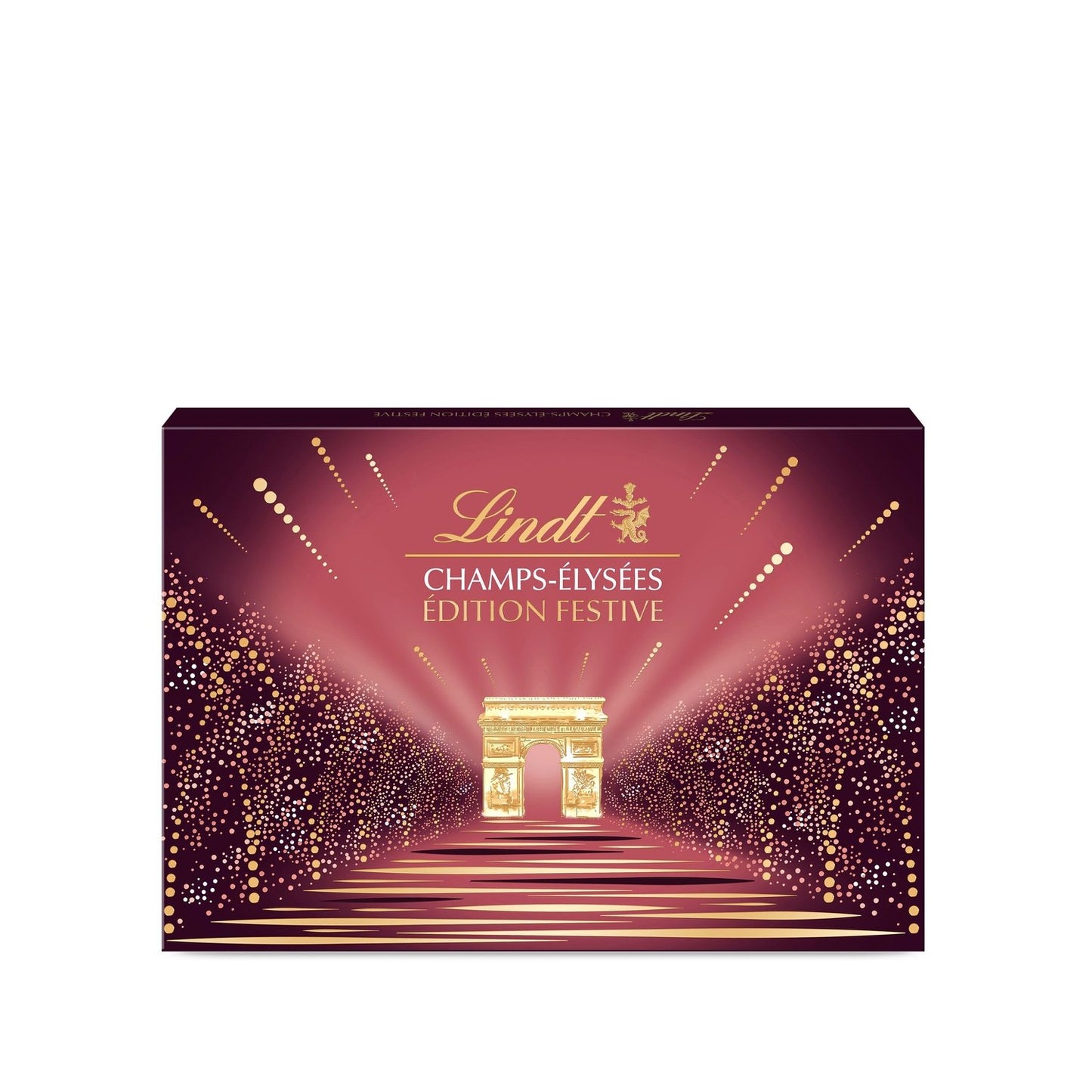 Bouchées de Chocolat Blanc, Champs Elysées LINDT - Gamme de Noël 2025 la boite de 300g