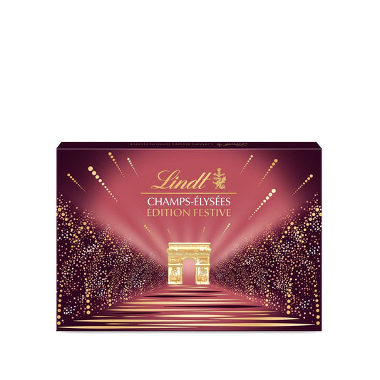 Bouchées de Chocolat Blanc, Champs Elysées LINDT - Gamme de Noël 2025 la boite de 300g