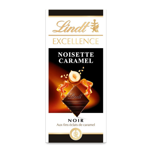 Tablette de Chocolat Noir Excellence Noisette Caramel LINDT La tablette de 100g