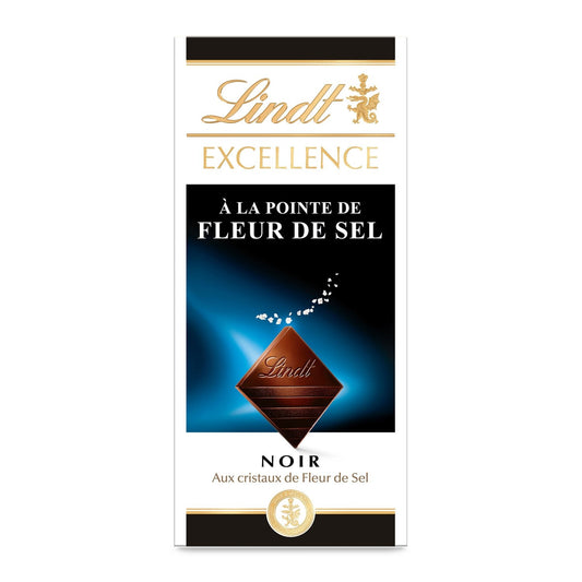Tablette de Chocolat Noir Excellence Fleur de Sel LINDT La tablette de 100g