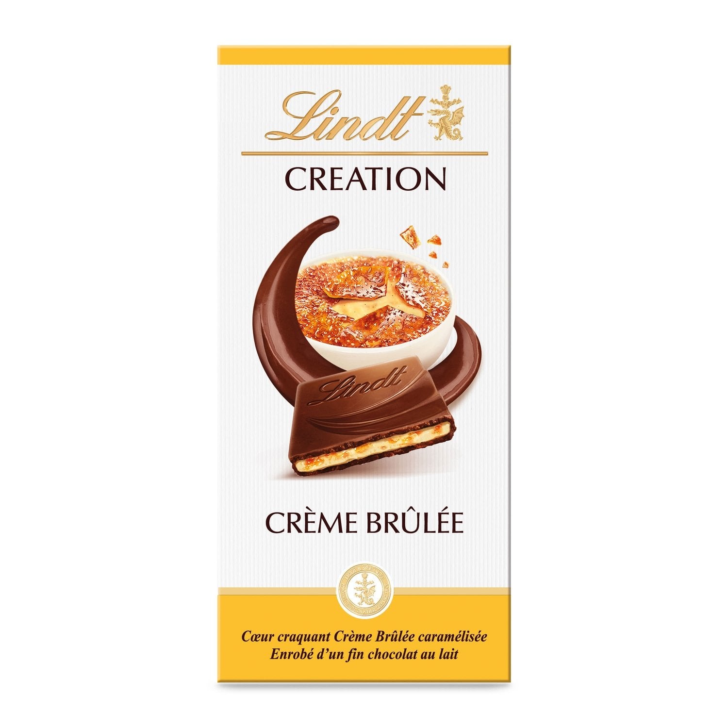 Tablette de Chocolat Lait Création Crème Brûlée LINDT La tablette de 150g