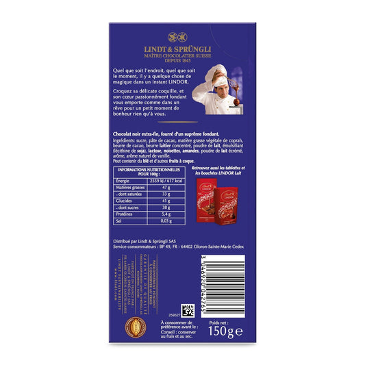 Lindor Dark Chocolate Bar LINDT