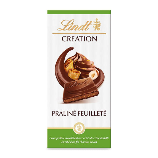 Tablette de Chocolat Lait Création Praliné Feuilleté LINDT La tablette de 150g