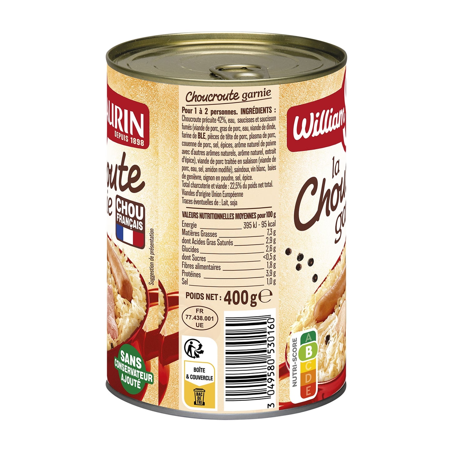 Plat Individuel Choucroute Garnie WILLIAM SAURIN