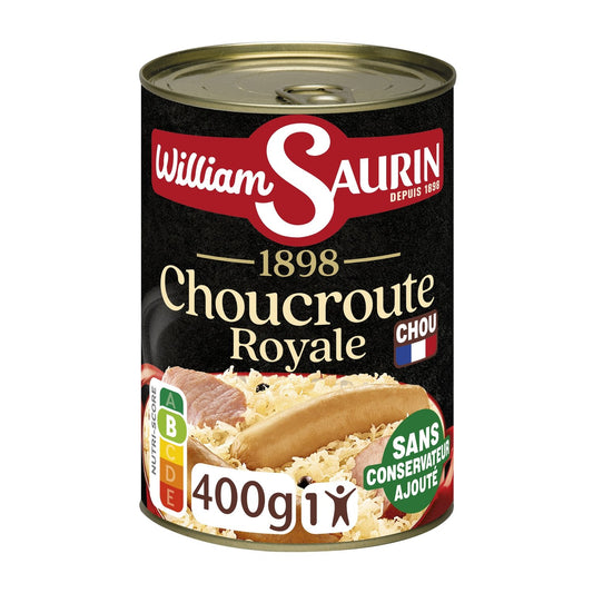 Plat Individuel Choucroute au Riesling WILLIAM SAURIN la boîte de 400g