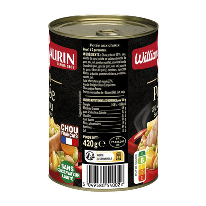 Plat Individuel Potée aux Choux WILLIAM SAURIN