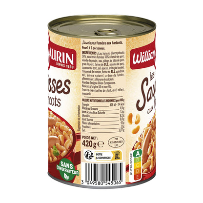 Individual Dish Sausages with Beans WILLIAM SAURIN