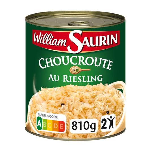 Plat Familial Choucroute au Riesling WILLIAM SAURIN la boîte de 810g