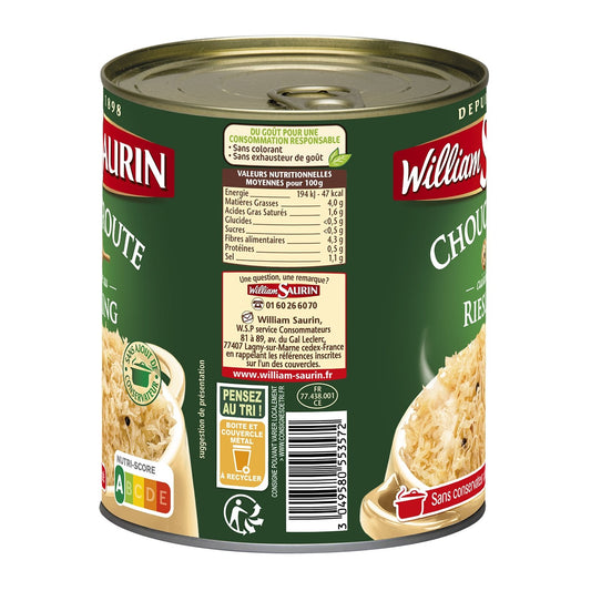 Family Dish Sauerkraut with Riesling WILLIAM SAURIN