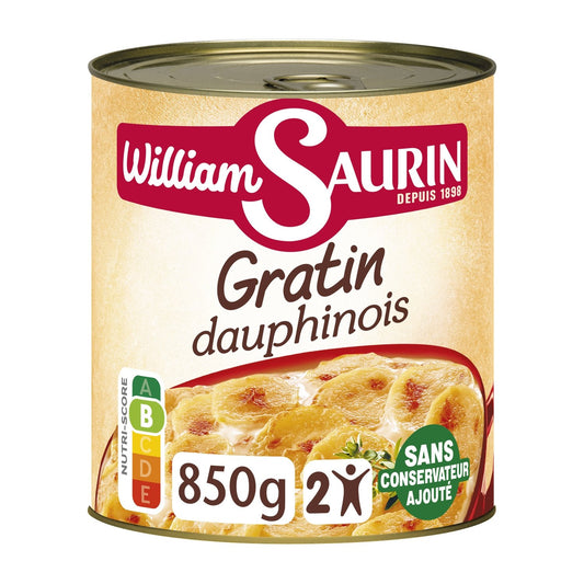 Plat Familial Gratin Dauphinois WILLIAM SAURIN la boîte de 850g