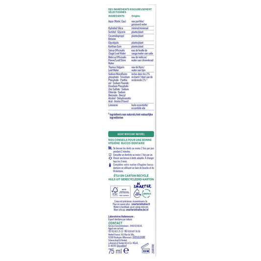 VADEMECUM Fluoride &amp; Plant Toothpaste