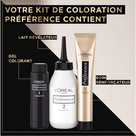 Coloration Permanente 7. 3 Floride Blond Doré Brillance Haute Intensité Préférence L'OREAL PARIS