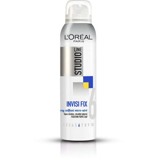 Laque Invisi Fix Fixation Forte Studio Line L'OREAL PARIS le spray de 150mL