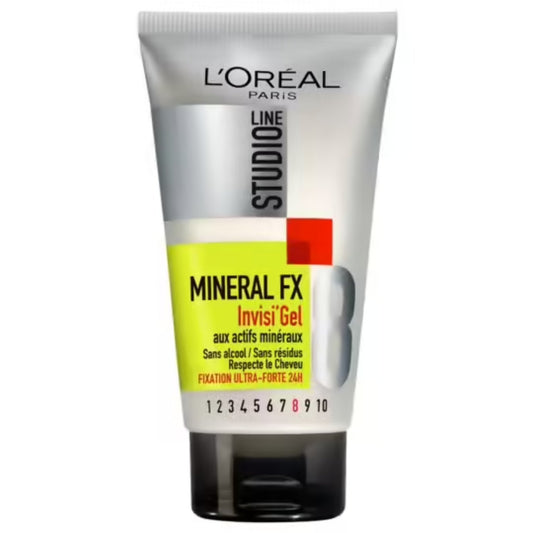 Gel Coiffant Mineral Fx Fixation Ultra Forte 24h Studio Line L'OREAL PARIS le tube de 150mL