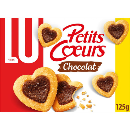 LU Little Hearts Chocolate Puff Pastry Biscuits