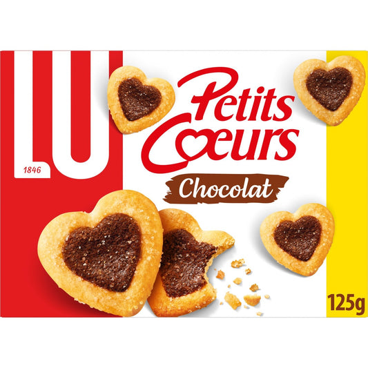 LU Little Hearts Chocolate Puff Pastry Biscuits