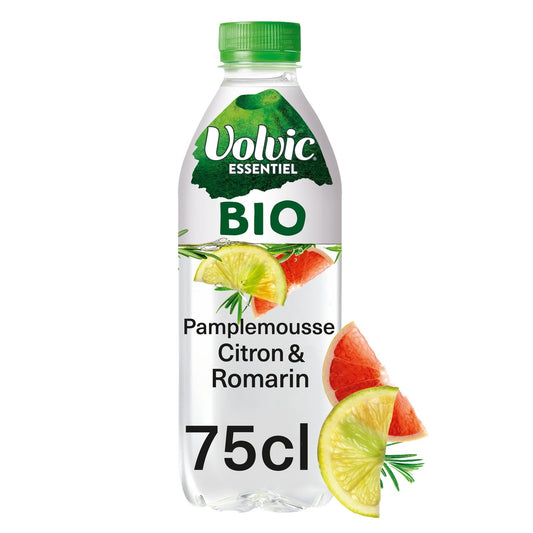 Organic Lemon Grapefruit Rosemary Flavored Water VOLVIC BIO