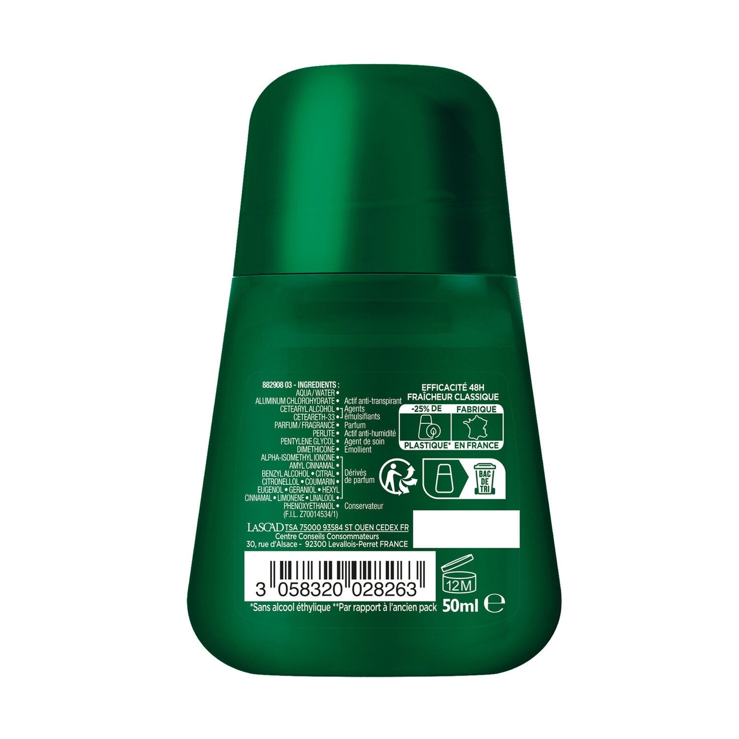 Narta 48h Classic Freshness Alcohol-Free Men's Deodorant