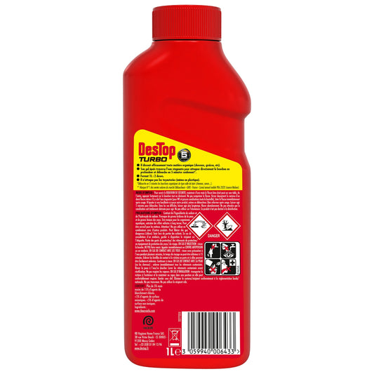 Ultra Fast Gel Drain Unblocker with Bleach + Soda 2 Doses DESTOP