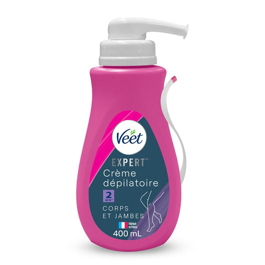 Crème Dépilatoire Expert Corps et Jambes Peau Douce au Beurre de Karité VEET le flacon de 400mL