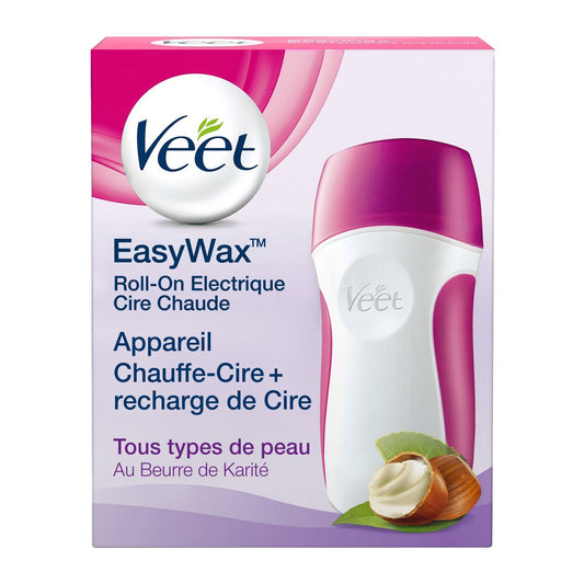 Cire Chaude Corps Beurre de Karité Epilation Longue Durée Easy Wax VEET L'appareil et la recharge de 50mL