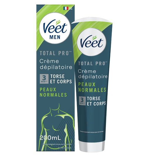 Crème Dépilatoire Torse et Corps Men 3min, Peaux Normales VEET MEN