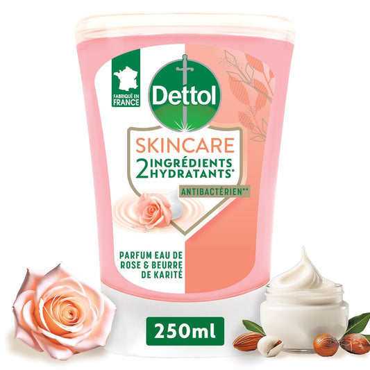 Savon Liquide Recharge Mains Anti-Bactérienne No Touch Beurre de Karité DETTOL la recharge de 250mL