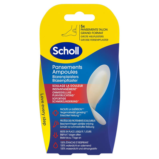 Pansements Hydrocolloïdes Soulage Ampoules Talons SCHOLL la boîte de 5 pansements
