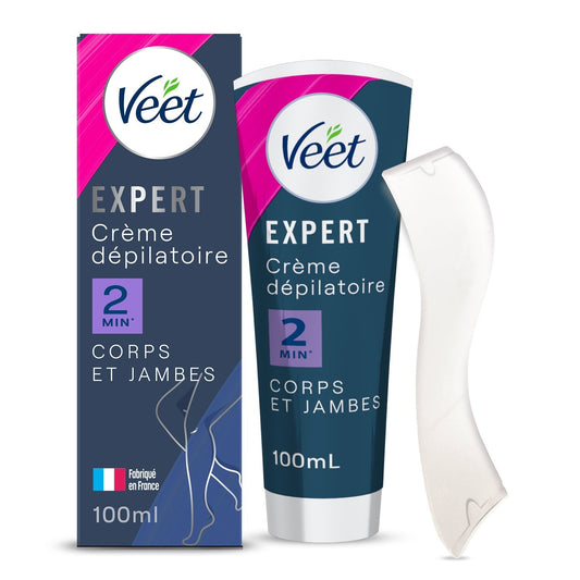 Crème Dépilatoire Corps et Jambes Peau Sensible Beurre de Karité Poils Tenaces VEET le flacon de 100mL